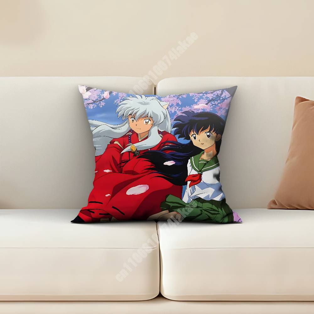 Inuyasha Kikyo Higurashi Kagome Pillow Cover Cushion Case Sofa Couch Modern Apartment Decor Family Furnishing