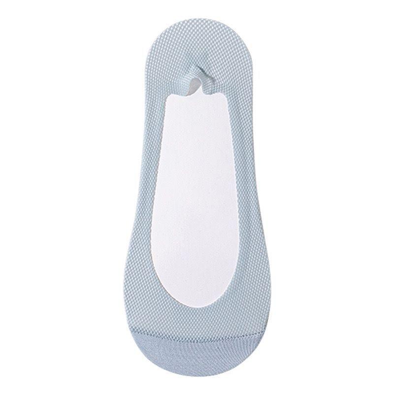 Women's Summer Solid Mesh Breathable Invisible Boat Socks Silicone Anti-slip Sweat Absorbing Thin Hollow Out Short No-show Socks