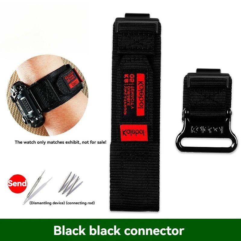 Nylon-Canvas-Uhrenarmband Für Casio G-SHOCK Uhrband GA-900 GA700 GA110/100 GM110 modifiziertes Sport-Armband für Herren schwarz