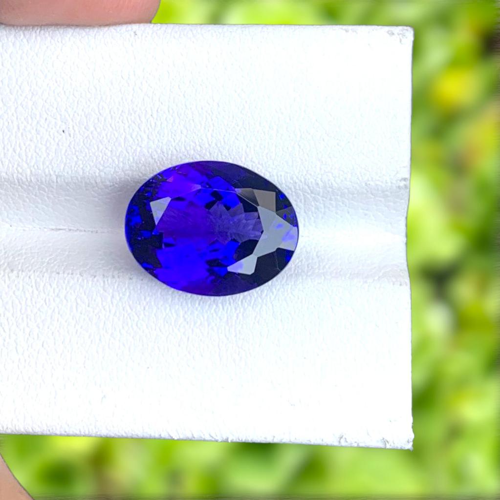 Fine D Color Natural Tanzanite Gemstone, Loose Oval Cut Healing Gemstone.
