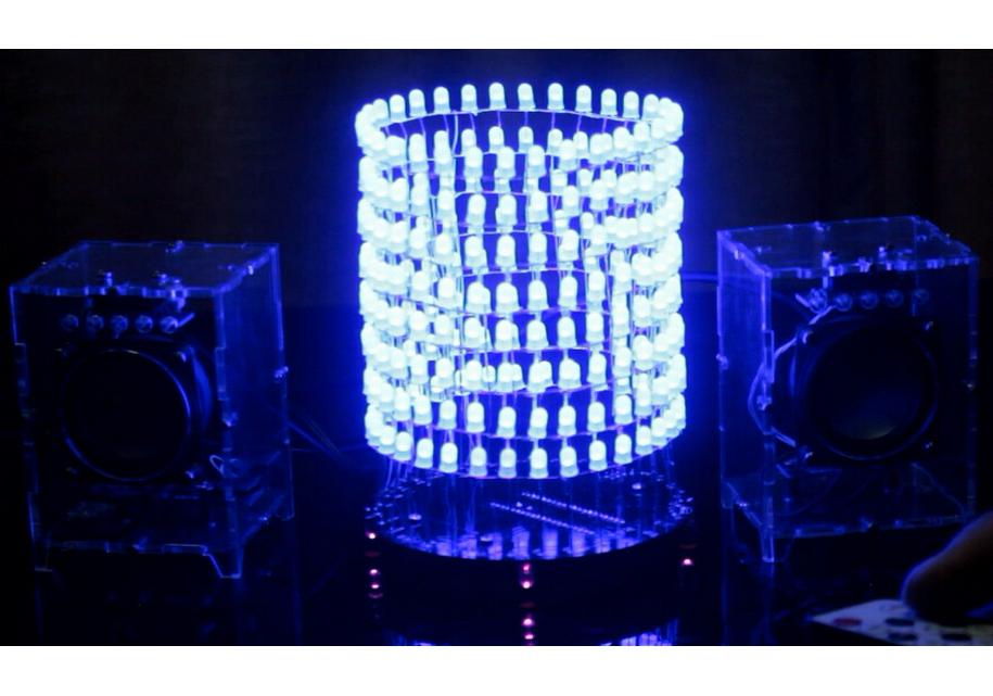 LED Cube Music Spectrum Kit: Dreamy 8x32 Dot Matrix DIY Components
