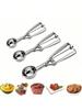 1Pcs Ice Cream Scoops Stainless Steel, Stainless Steel Cookie Dough Scoops, Cookie Scoops For Baking, Ice Cream Scooper With Trigger Release,S/M/L