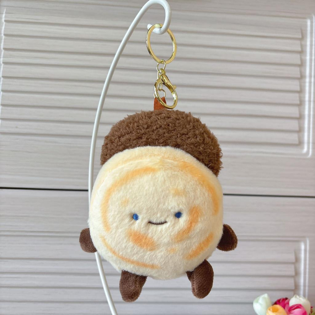 Separable Xi'an Roujiamo Keychain Pendant Creative Plush Doll Velvet Bun Couple Schoolbag Pendant