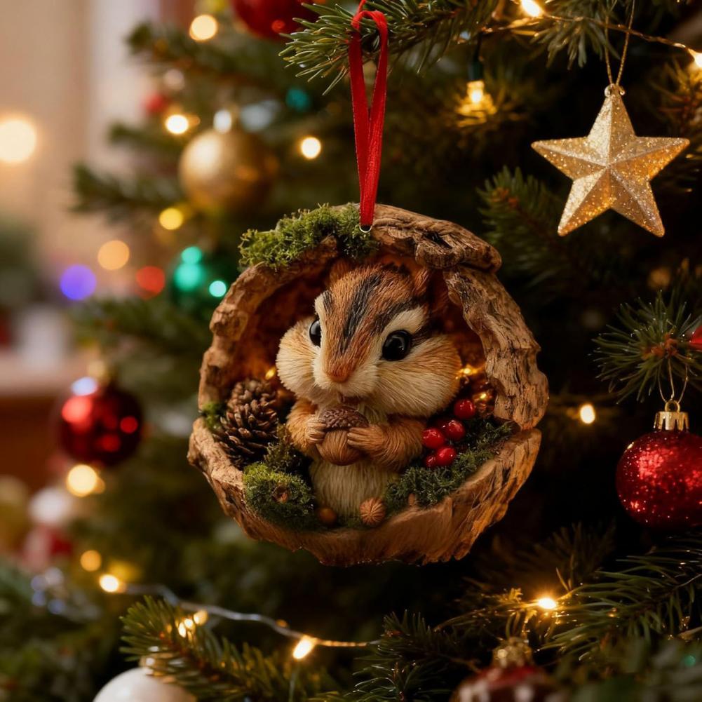 Forest Ornaments Woodland Christmas Decor Forest Christmas Ornaments Set Woodland Creature Acrylic Hanging for Nature