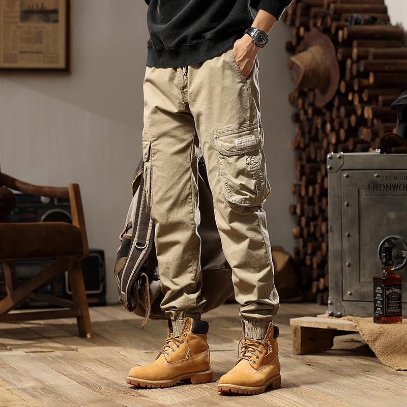 Retro Casual Loose Cuff Pants - Men’s Fashionable, All-Match Overalls
