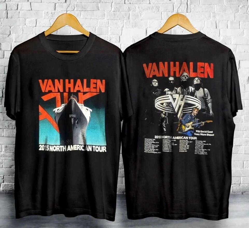 2015 Van Halen North American Tour Dates TShirt Unisex S5XL Gift Fans Unisex T-Shirt L