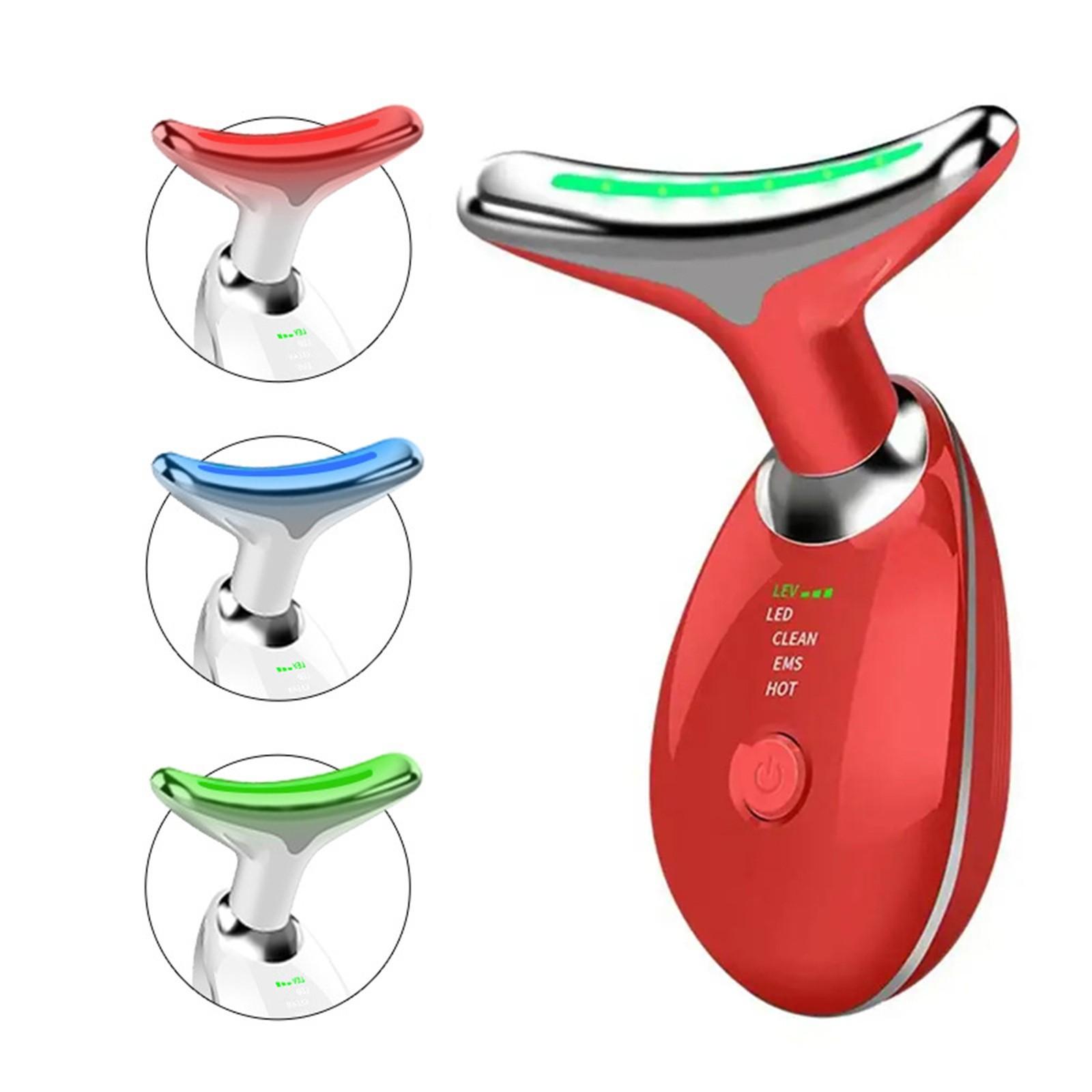 

Three-Purpose Lifting And Firming Facial Massage Device Neck Face Massager Neck Face Beauty Device In Portable Face Massager Face Sculpting Tool красный
