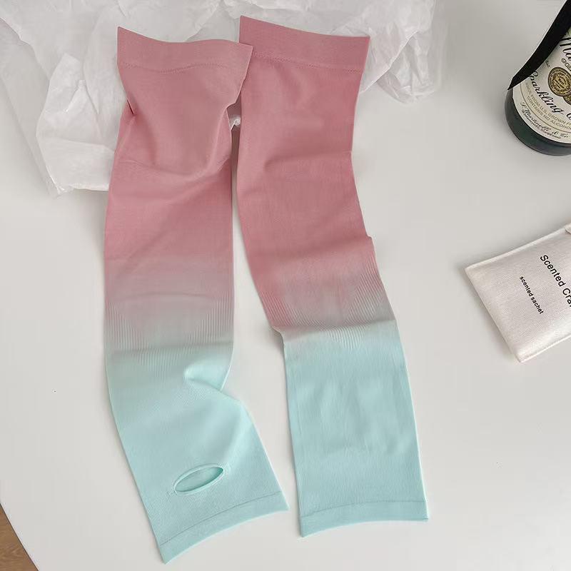 Armstulpen aus Eisseide für Sommerradfahren: Sonnenschutz & Kühlung, Einfarbig