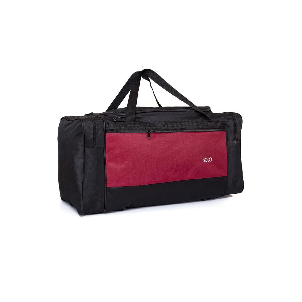 Schwarze, weinrote King-Size-Reisetasche, 75 cm