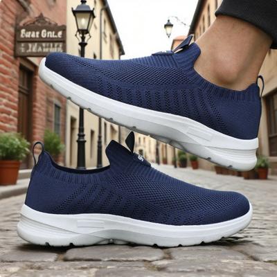 Men Mesh Running Shoes Casual Fashion Breathable Outdoor Vulcanized Fitness Sneakers Lightweight Soft Soled Tennis Walking Shoes