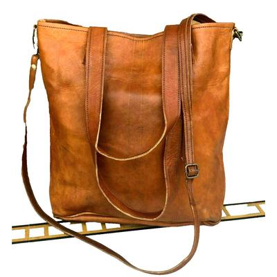 Vintage pravá kožená dámska kabelka Peňaženka Sling Satchel Laptop Príležitostná kabelka
