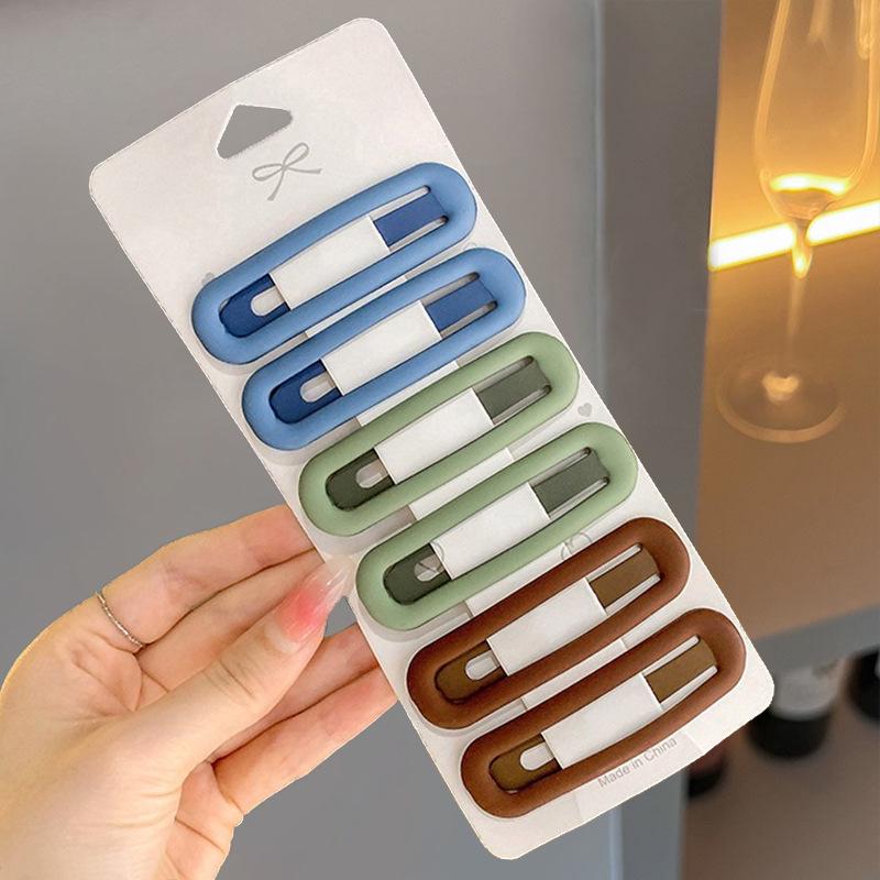 Morandi Series Heart Bang Clips - Versatile Hair Accessories for Women