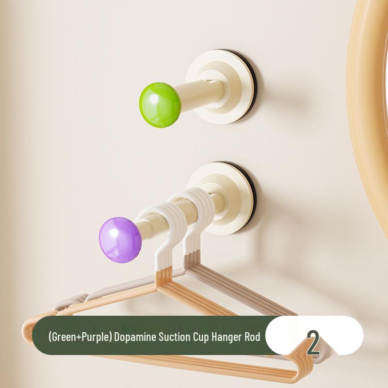 No-Drill Wall-Mounted Suction Cup Clothes Drying and Storage Rack