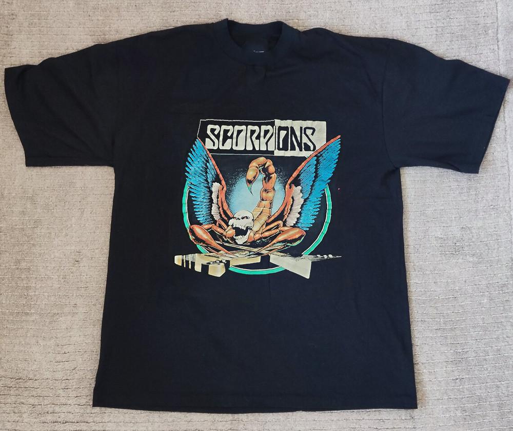 1990 SCORPIONS Группа Унисекс Полный Размер S-5XL Унисекс Футболка S
