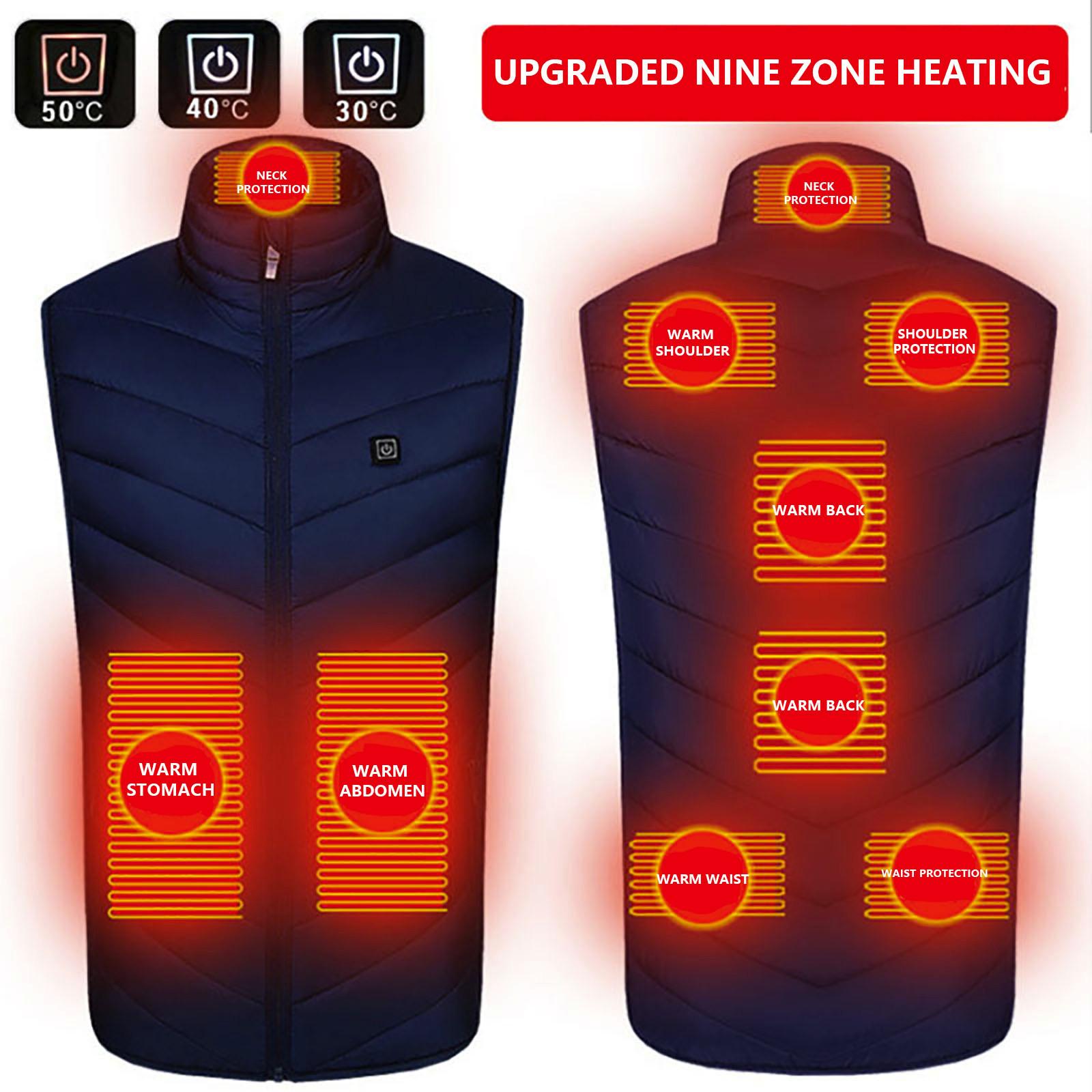 

Outdoor Warm Clothing Heated For Riding Skiing Fishing Charging Via Heated Coat XL