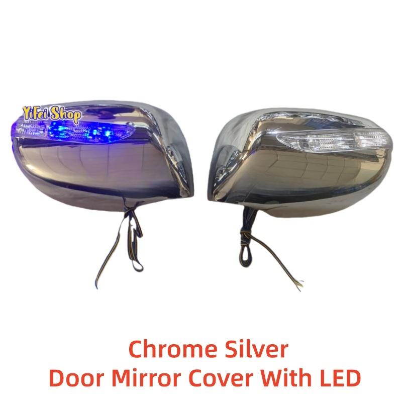 2pcs Car ABS Chrome Rearview Accessories Plated Trim For Honda Fit Jazz GE6 GE8 GP 2008 2009 2010 Door Mirror Cover With LED