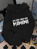 Women'S Fashionable T-Shirt with MIMIMI Letter Print, Long-Sleeved with Kangaroo Pockets, Women'S Hooded Sweatshirt, Fall/Winter S
