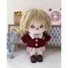 Niannyyhouse 20cm Plush Clothes Set: Jumper, Dress Shirt, Skirt, and College-Style Cardigan (Purple) Cotton Doll with Accessories