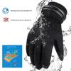 Thicken Winter Ski Cycling Gloves Black Velvet Waterproof Touchscreen Gloves Keep Warm Motorbike Horse Riding Running Gloves