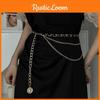 Chic Woven Metal Waist Chain For Womens Dresses And Outfits In Stylish Black And White