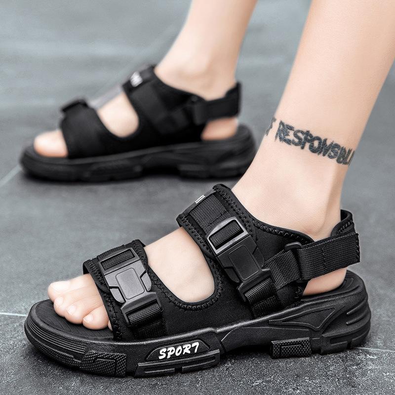 Summer Sandals, Men's Beach Wear, Casual Sports, Platform Soles, Roman Student Slippers, Dual-purpose Driving, Trendy, Breathable