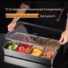 Stainless Steel 8-Compartment Seasoning Box Set with Lids