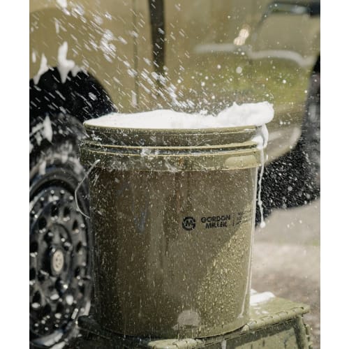 GORDON MILLER Car Wash Pail Bucket with Lid, 17L, Olive Drab, 32485