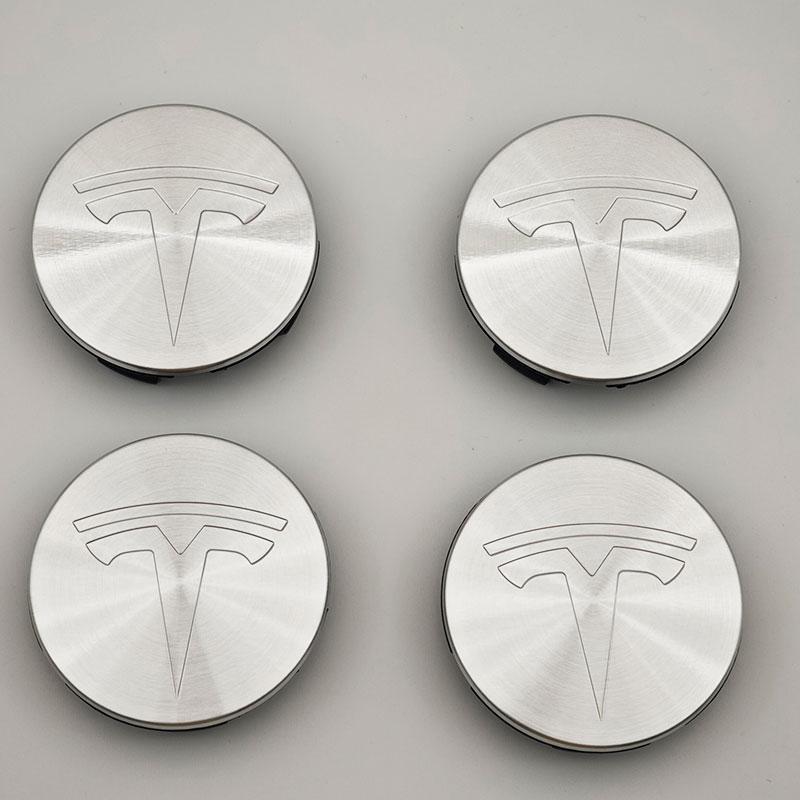 XTL2 56mm 4pcs/set Chrome Wheel Center Caps for Tesla Original Hub Caps Model 3 Model Y Model S X High Quality Auto Accessories