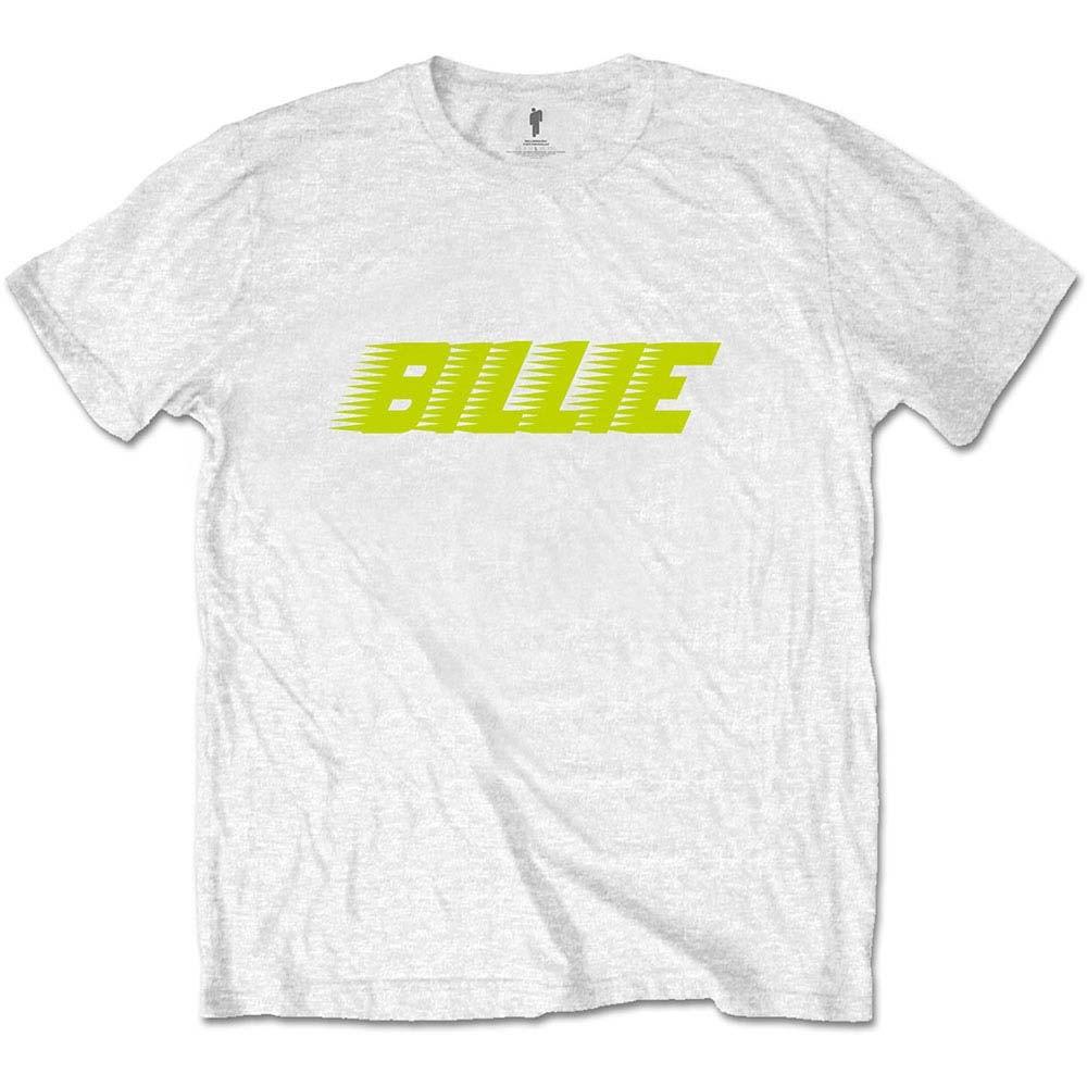 Men s Billie Eilish Racer Logo Slim Fit T-shirt Medium White S