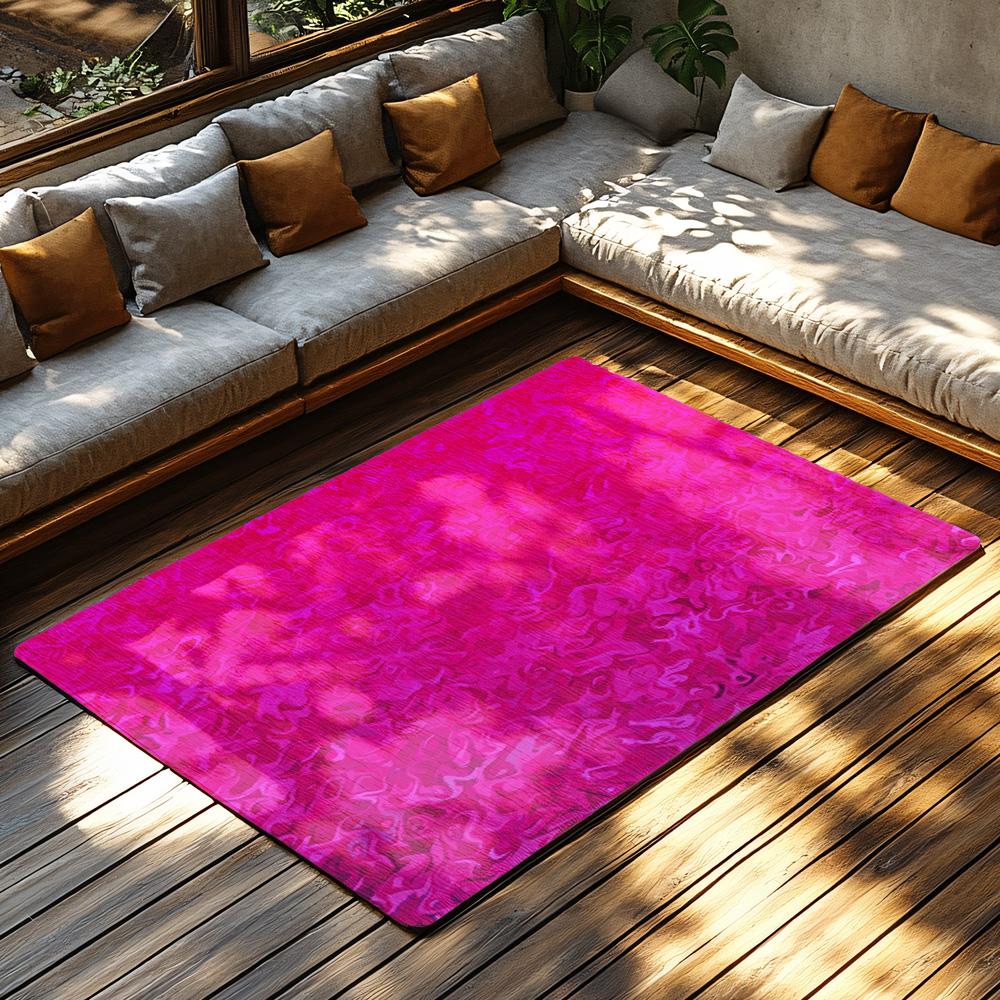Tapete Macio e Fofo Lavável Antiderrapante Tapete de Área Sala de Estar Quarto Decoração de Casa Tapete de Chão Tapetes com Padrão Abstrato Moderno Rosa