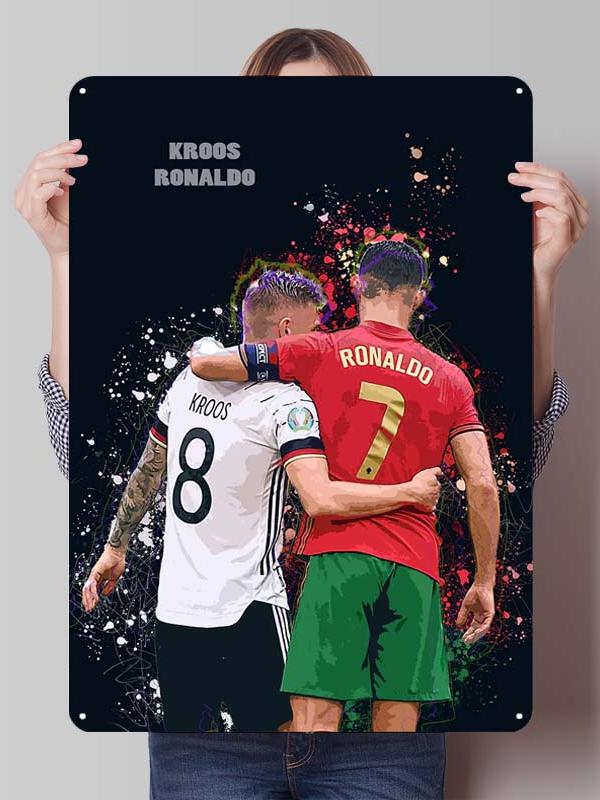 Toni Kroos Posters Football Player Sign Gamer Room Decoration Custom Metal Tin Signs for Room Wall Art Decoration Bathroom Decor
