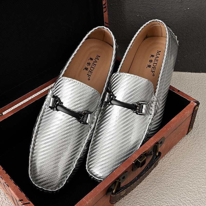 Módní mokasíny Pánské ručně vyráběné ležérní nazouvací boty PU kůže Pánské mokasíny Venkovní pohodlné prodyšné Pánské řidičské boty