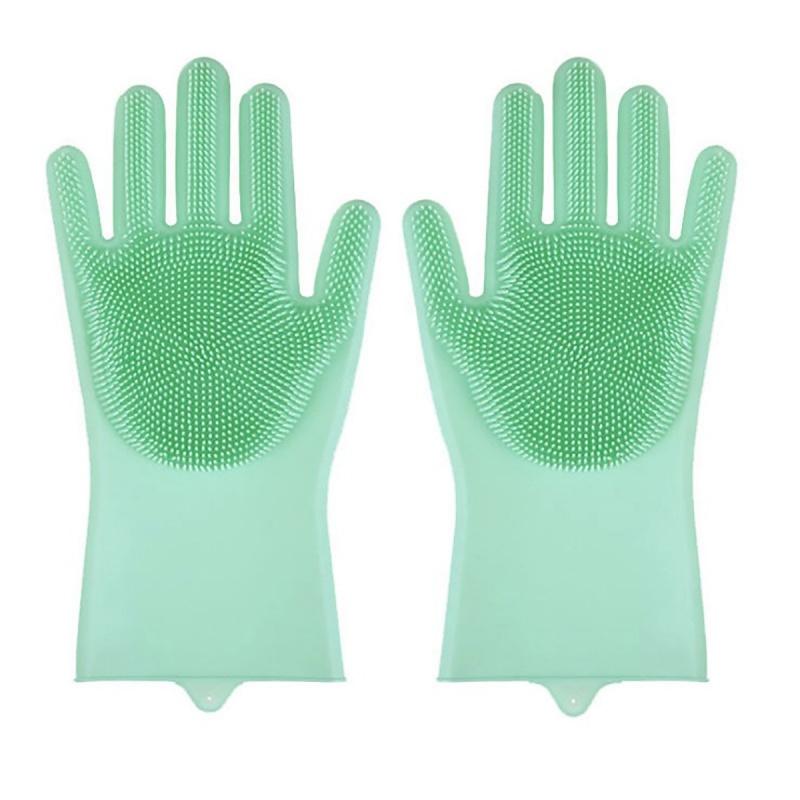 Soft Silicone Pet Grooming Gloves for Dog Cat Bathing Cleaning Shampoo Scrubber Hair Removal Hand Skin Protection