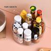Lazy Susan Organizer Spice Storage Rack 360-Degree Rotatable Large Capacity Transparent Countertop Turntable Spice Holder