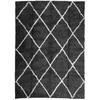 VidaXL Tapis Shaggy à Poils Longs, Moquette de Sol, Tapis de Zone, Carpette de Salon Salle de Séjour, Moderne, Noir et Crème 375415
