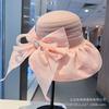 Spring and summer new mesh bow sunshade mesh hat women's face small sunscreen hat beach breathable sun hat