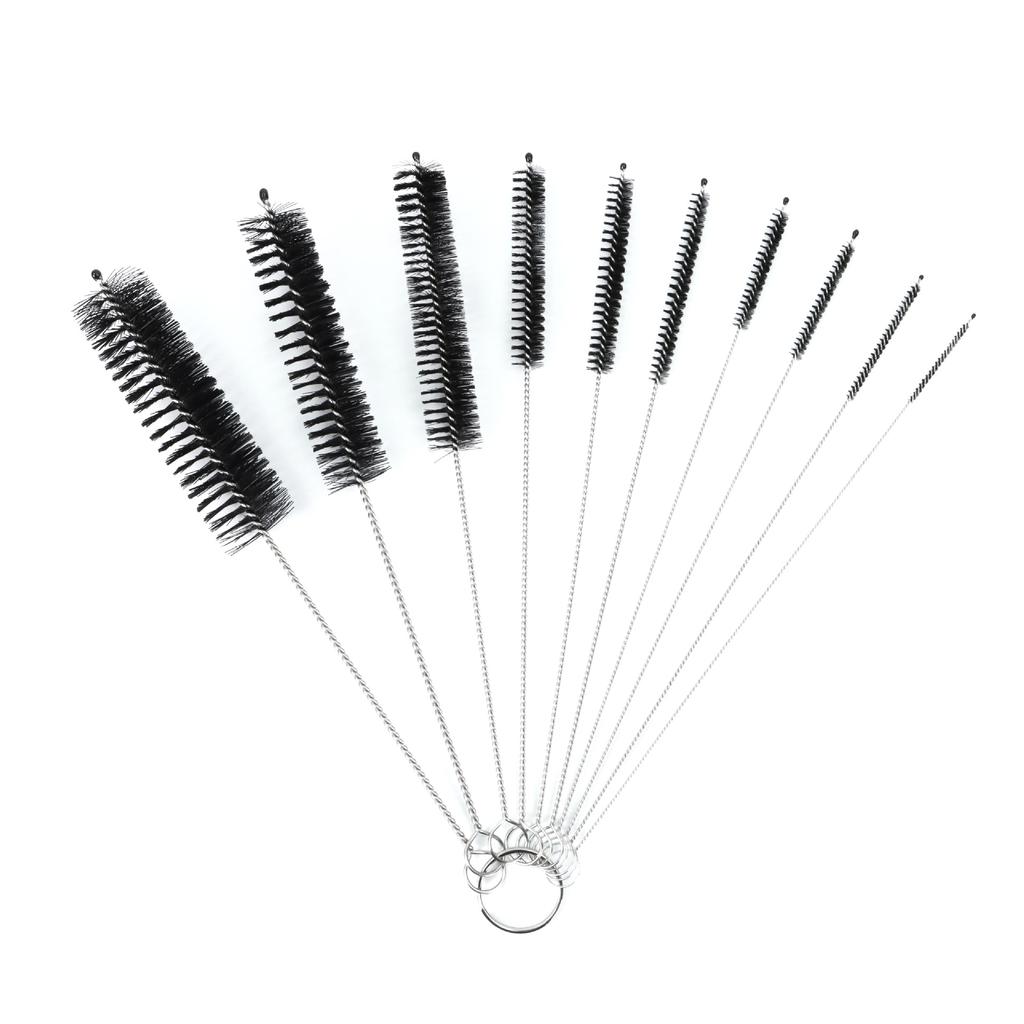 Drinking Straw Cleaning Brush Kit Reusable Tube Pipe Cleaner Nylon Stainless Steel Long Cleaning Brushes for Baby Cup Bottles