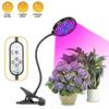 Led Grow Light For Indoor Plants 15w Red & Blue Leds Auto On & Off With 4/ 8/ 12h Timer 3 Light Modes 5 Brightness Levels Ip66 Waterproof Clip-on Desk
