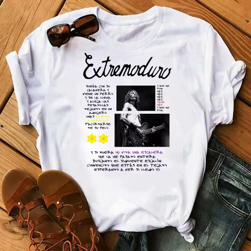 Extremoduro T-shirts Oversized Y2k Men Women Oversized Street Y2k Harajuku Anime Streetwear T-shirts Funny Comic Female Clothing