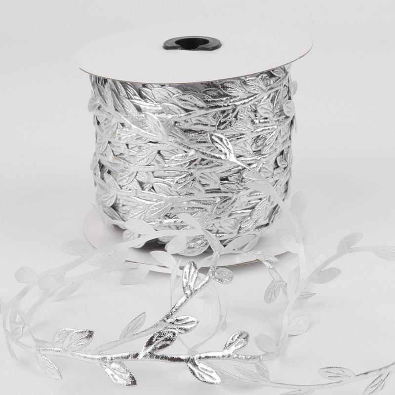 Polyester Leaf Lace for DIY Clothing, Jewelry, Wreath, and Rattan Bag Decorations