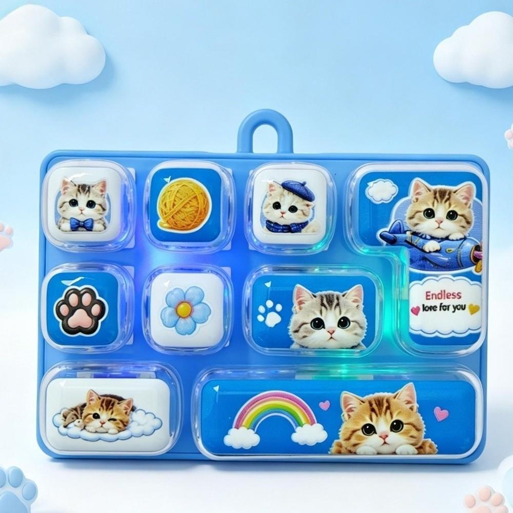 Animals Fingertip Button Keyring Cartoon Stress Relief Fidget Toy Office Use