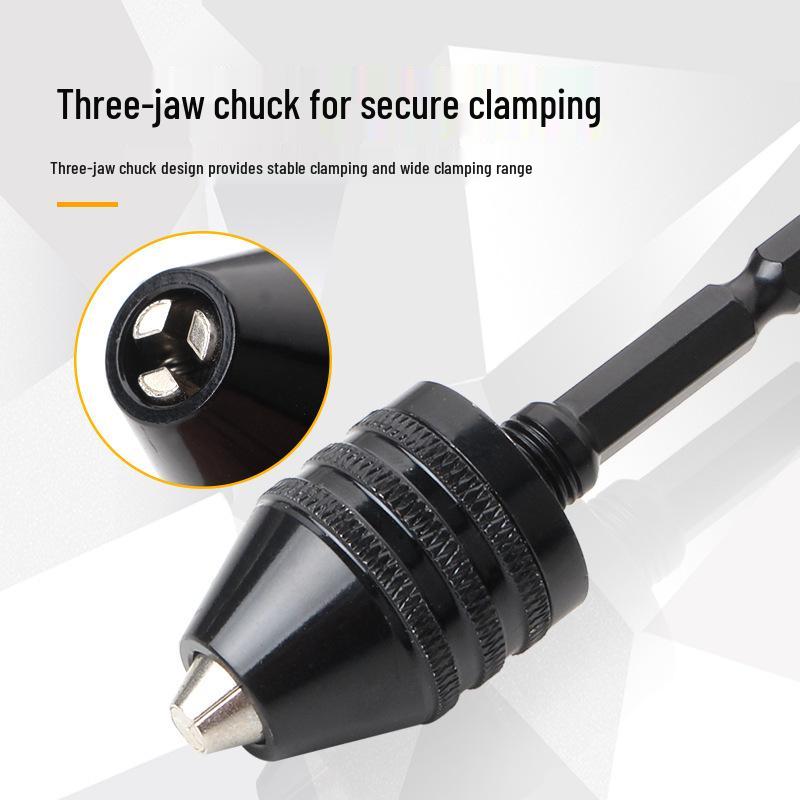 Hex Shank 3-Jaw Drill Chuck Adapter for Quick Electric Grinder