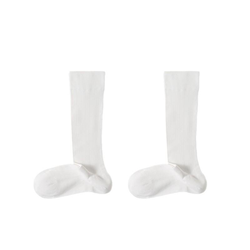 Damskie Cienkie Antypillingowe Skarpetki do Łydki z Kątem Prostym i Casualowym Pionowym Prążkiem, Jednokolorowe