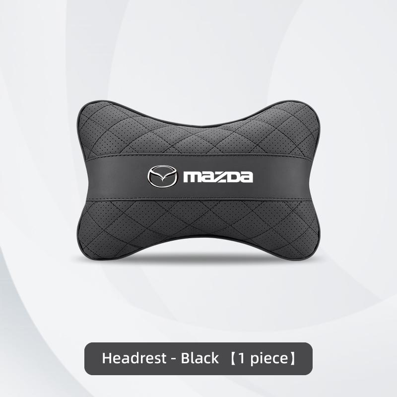 Nappa Leather Car Headrest Neck Pillow Waist Cushioning For Mazda 2 6 3 CX5 CX80 CX70 CX90 MX30 CX60 CX50 CX30 BT50 e-TPV CX3