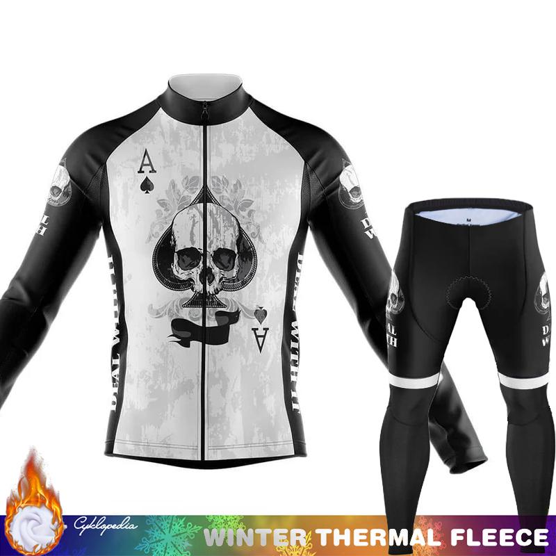 Men's Cycling Jersey Winter Thermal Fleece Biking Clothes Triathlon Road Bikes Man Outfit Long Sleeve Shirt Bicycle Clothing Set