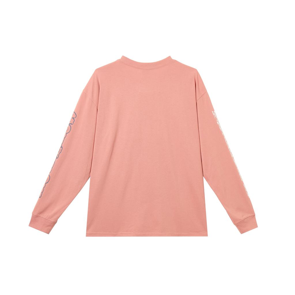 Nike Logo Print Casual Sports Ribbed Crew Neck Comfortable Breathable Dopamine Long Sleeve T-Shirt Men T-Shirt Pink FV3487-618