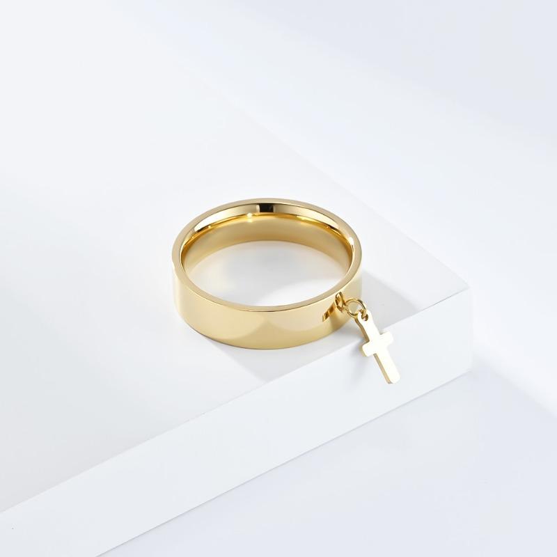 Inel de titan unisex Star Moon Butterfly Cross pentru bărbați și femei Bijuterii stivuite Inele personalizate pentru copii