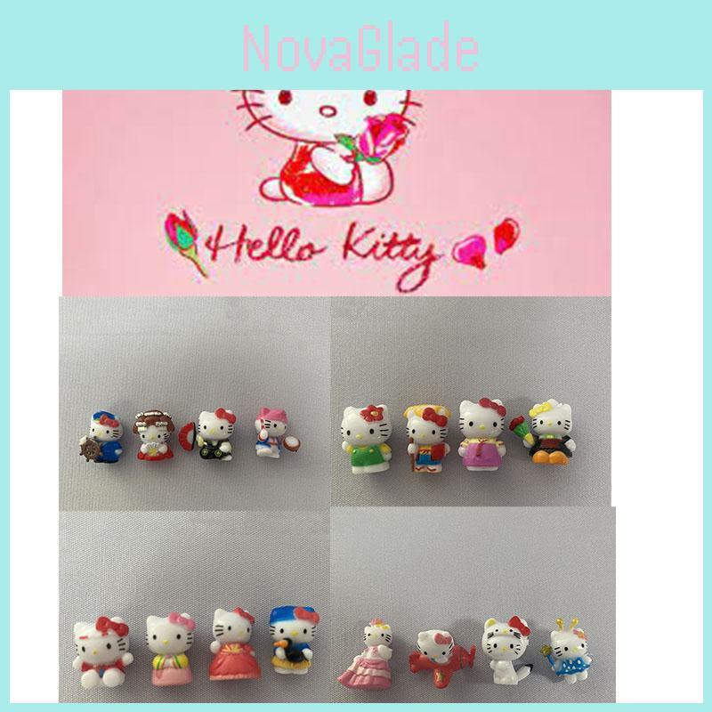 Hello Kitty Anime Cartoon Character Figure Set 16 Different Designs 3cm-4cm In Size