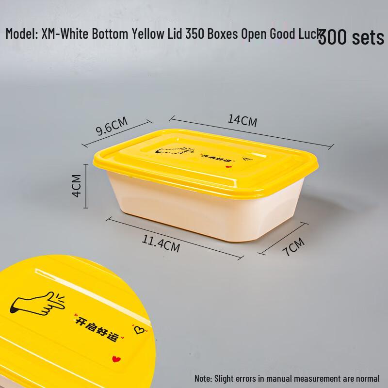 Rectangular Disposable Plastic Takeaway Food Containers with Lids