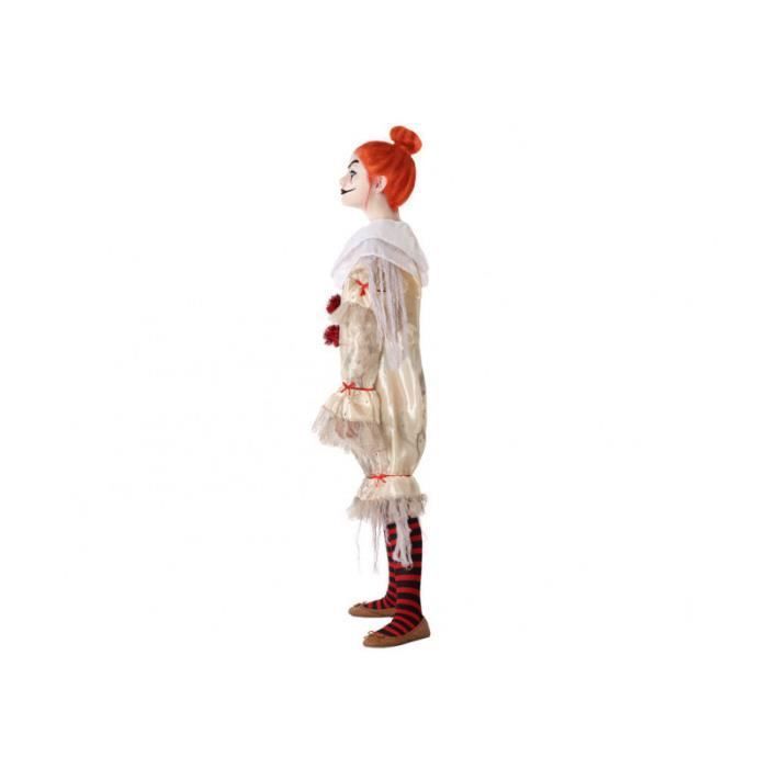 Déguisement enfant femme clown AC-DÉCO 3-4 ans - costume Halloween en polyester blanc